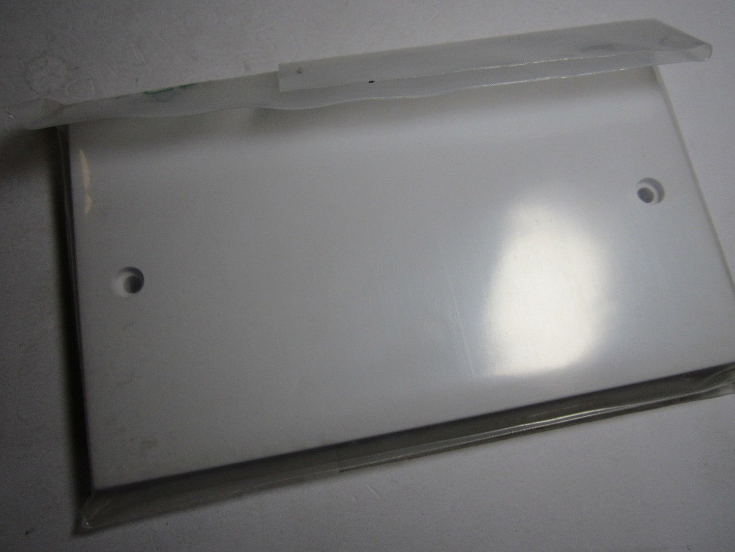 White MARBO Blanking Plate Double C0022 2 Gang with Screws