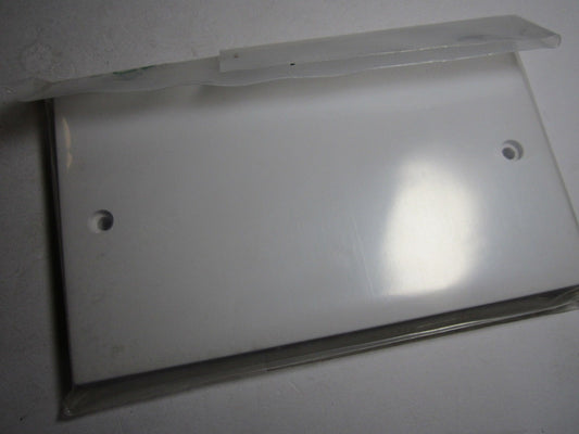 White MARBO Blanking Plate Double C0022 2 Gang with Screws