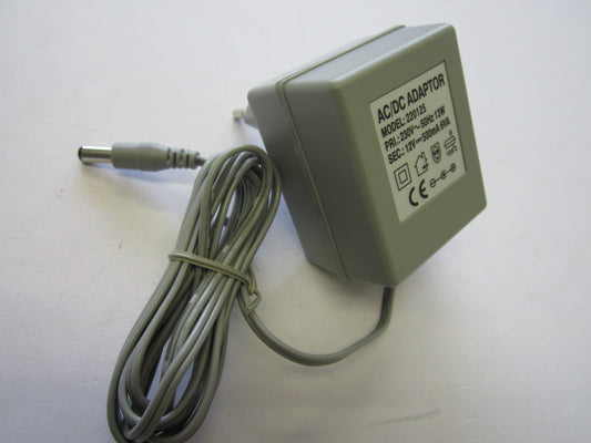 EU 12V 500mA 6VA AC/DC Adaptor Power Supply Model: 220125 5.5mm x 2.5mm 5.5x2.5