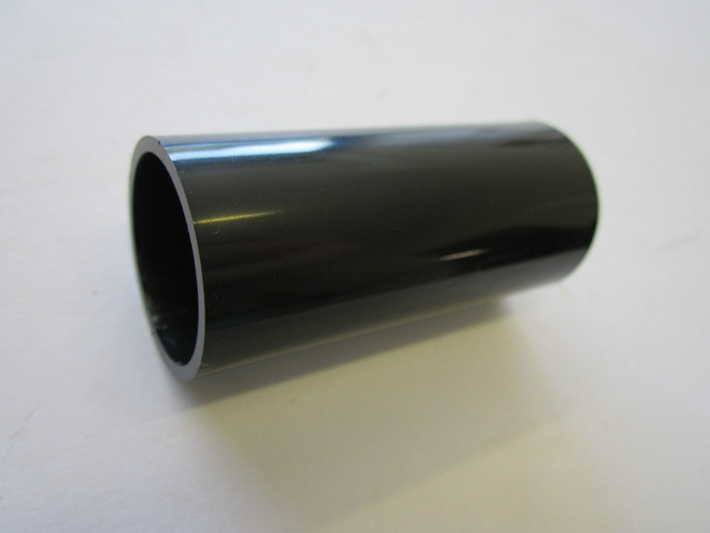 Black Plastic Hollow Cylinder Cylindrical Tube 6.5cm Long x 3cm Diameter