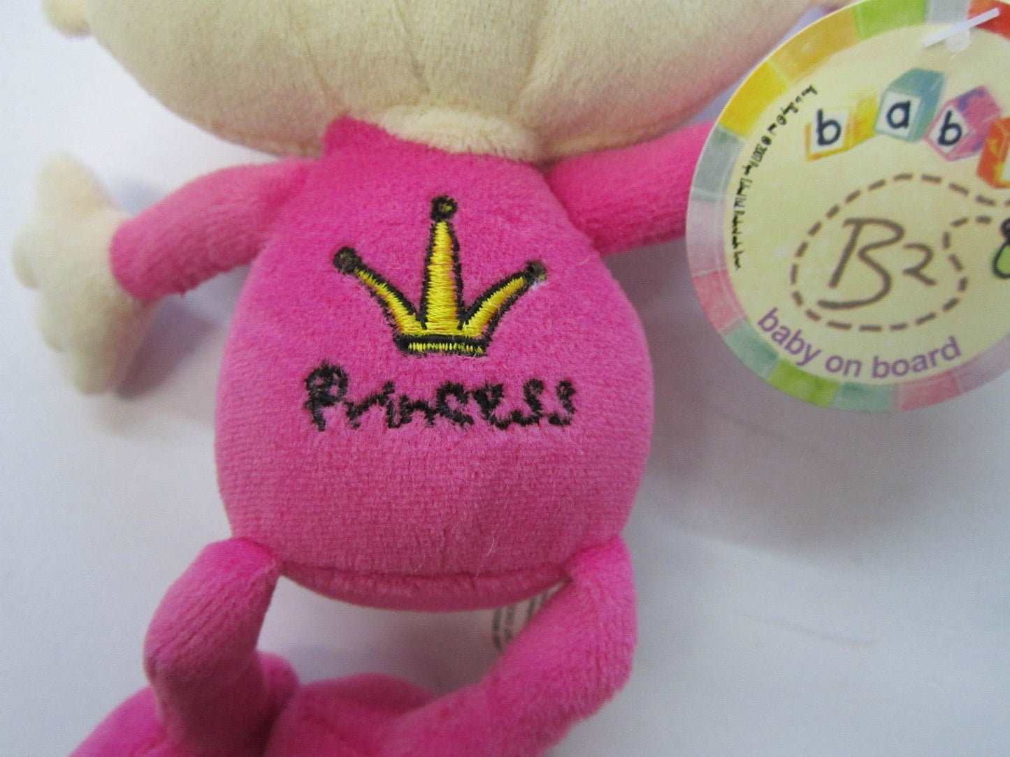 Pink Baby Girl Child Little Princess on Board Car Window Cuddly Teddy Toy Sign