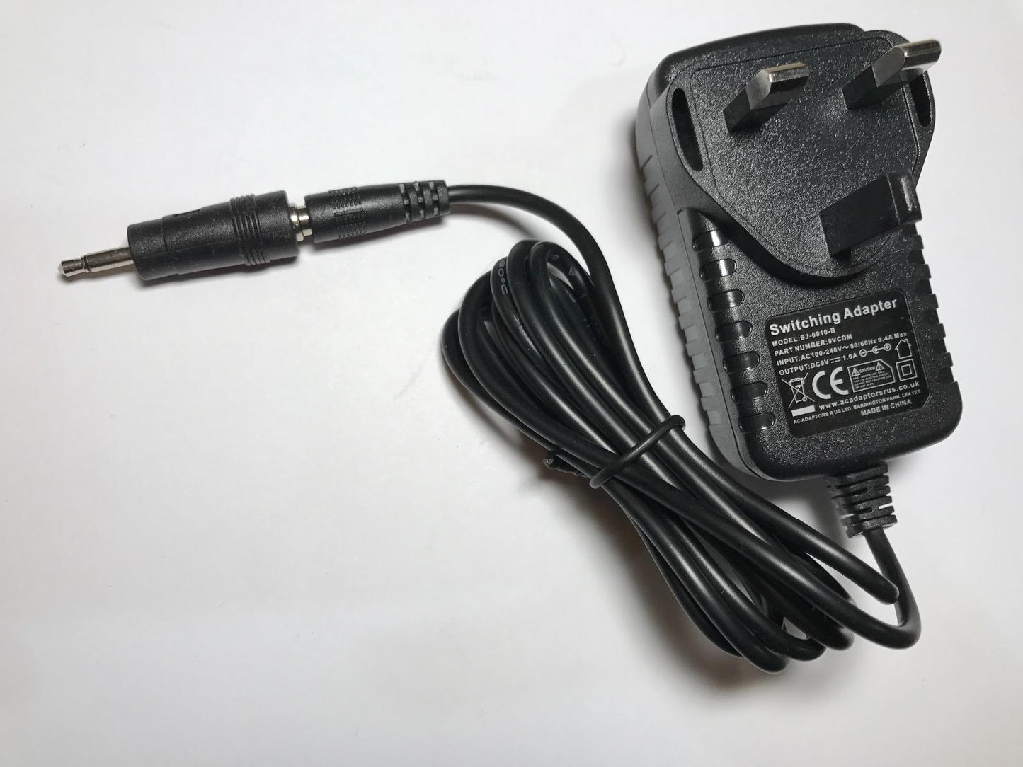 9V 1A 500mA 200-300mA AC-DC Switch Mode Adapter Power Supply 3.5mm Male Jack