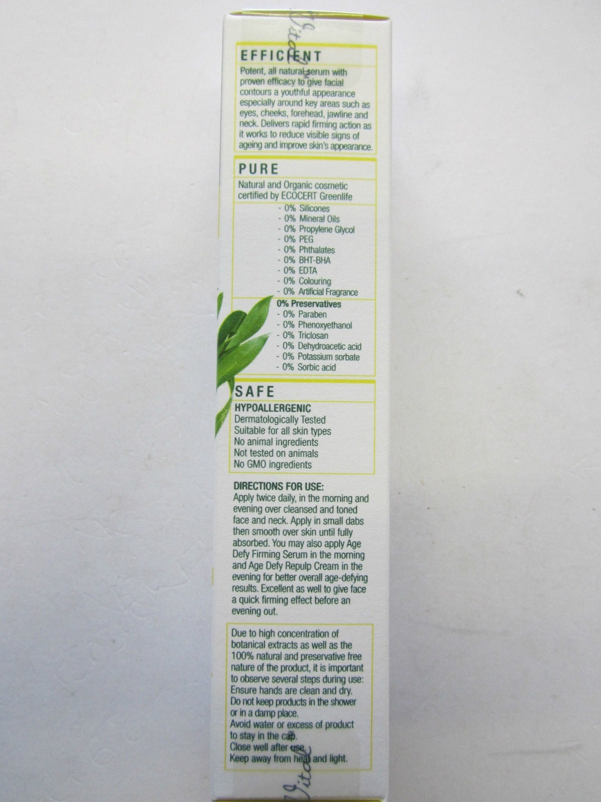 L'élan Vital Organics Natural Origin Age Defy Firming Serum 40ml 93197