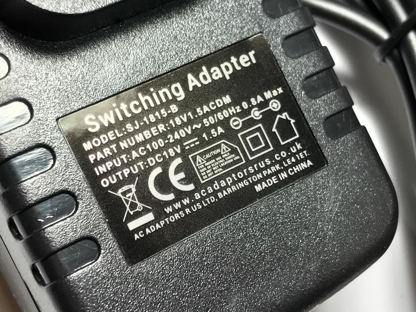 18V AC-DC Adaptor Power Supply for Philips DS8550 Fidelio Dock Speaker