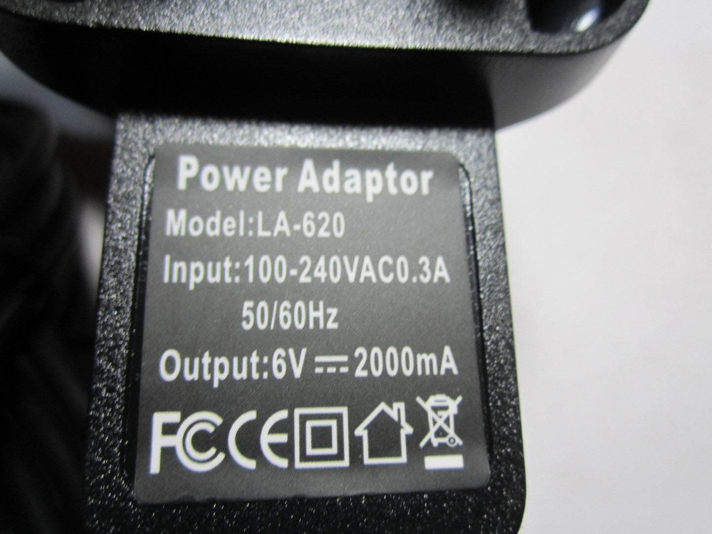 6M Long 6V 2A 4mm x 1.7mm Mains AC-DC Switching Adaptor Power Supply Charger