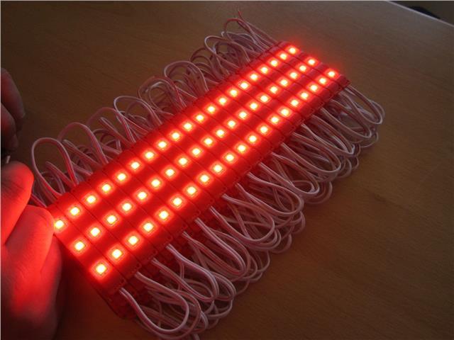 20 x 3 RED 12V DC 0.72W 5050 Self Adhesive Waterproof SMD LED Signage Module