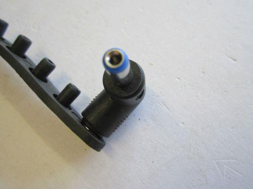 DC Push On Tip Female 5.5mmx2.1mm to Male 5.5mm x 2.1mm 5.5x2.1 Blue 90 Degree
