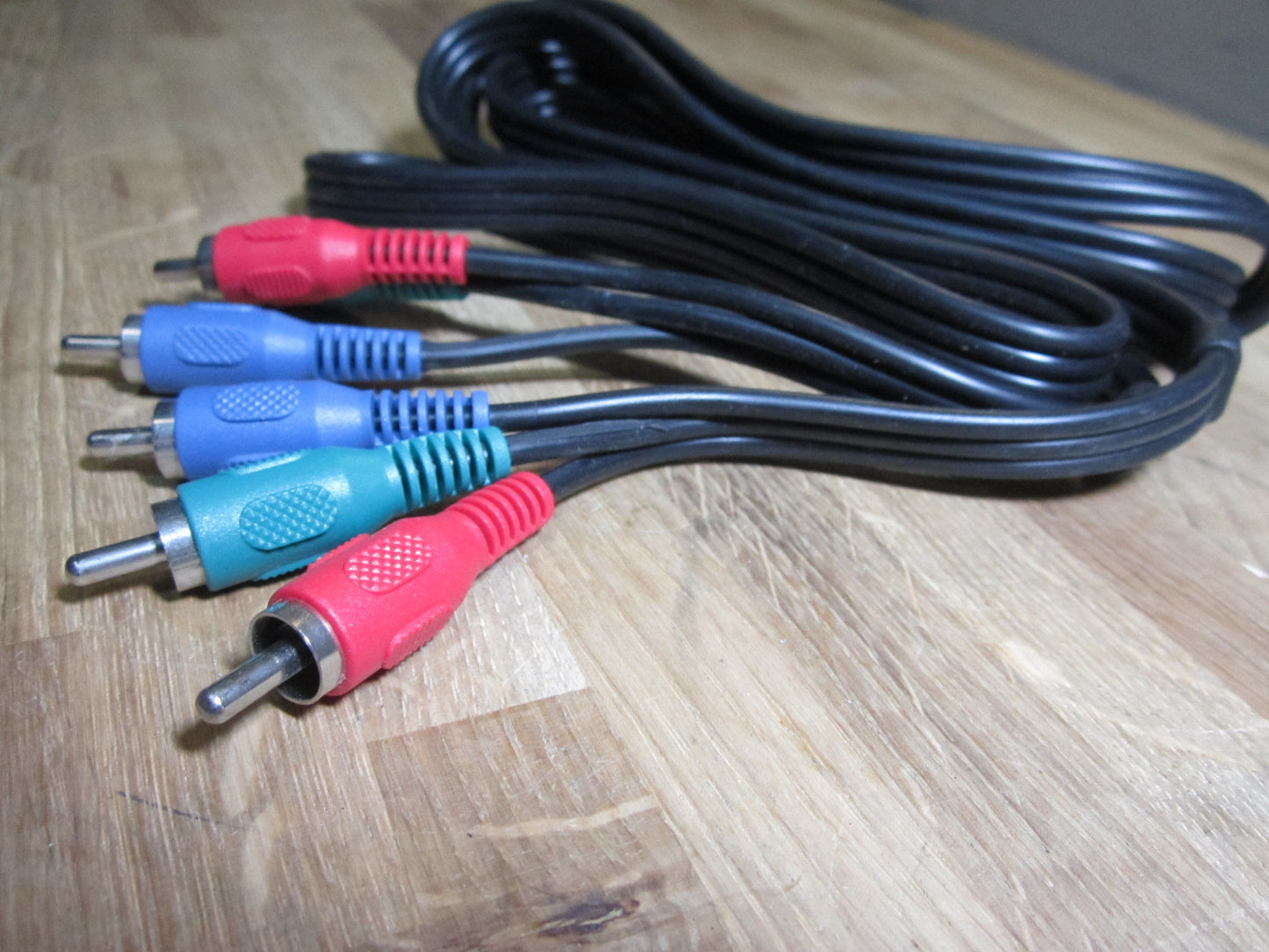 Red/Green/Blue 3 RCA Double Ended Male Connect Lead RGB Twin Dual Sided