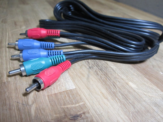 Red/Green/Blue 3 RCA Double Ended Male Connect Lead RGB Twin Dual Sided