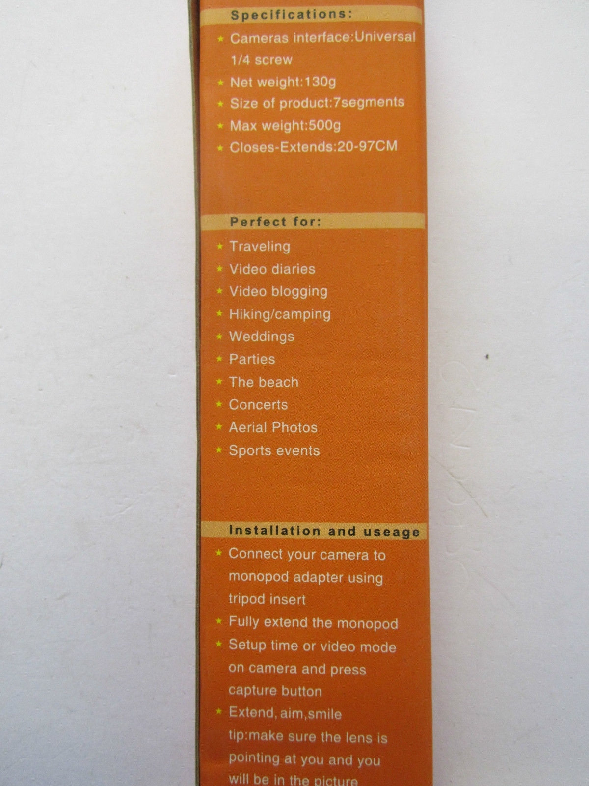 Pink Monopod Telescopic Pole for Selfie Photo & Video Taking with Mobile Phone