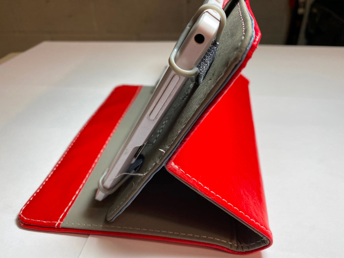 Red Multi Angle Case/Stand for Storage Options Scroll Excel/Essential 7" Tablet