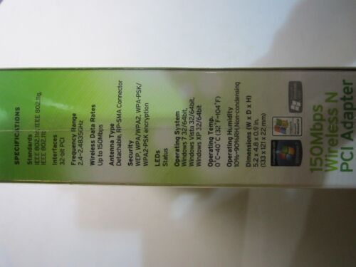 TP-Link TL-WN751ND 150Mbps Wireless N PCI Adapter Wifi PC Windows 7/XP/8.1