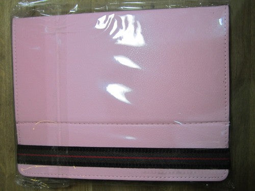 8" L Pink PU Leather Multi Angle Stand Carry Case for Android Touchscreen Tablet