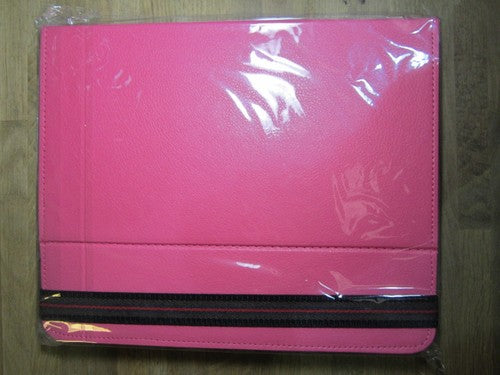9.7" D Pink PU Leather Multi Angle Stand Carry Case for Android Tablet