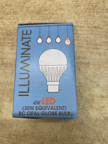 12 x ILLUMINATE 4W LED 30W BC OPAL GLOBE BULB 250 Lumen