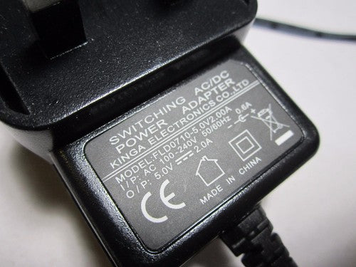 Replacement 5V 2000mA Model: ZB-01-5020EN AC-DC Switching Adapter