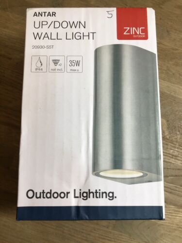 Antar Up Down Wall Light Zinc Outdoor 20930-sst Ip44 Aluminium
