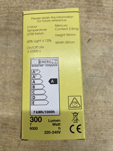 9 x ILLUMINATE 7W BC ENERGY SAVING MINI GLOBE BULB 300 lumen BAYONET CONNECTION