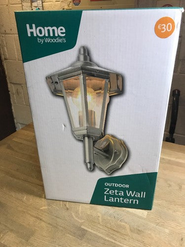 Zeta Outdoor Wall Lantern 1154649 Stainless Steel Ip44 E27 Light