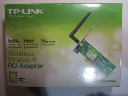 TP-Link TL-WN751ND 150Mbps Wireless N PCI Adapter Wifi PC Windows 7/XP/8.1