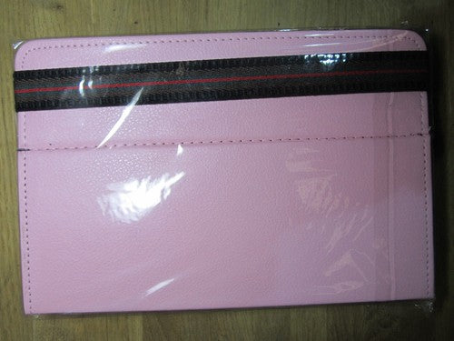 7" L Pink PU Leather Multi Angle Stand Carry Case for Android Touchscreen Tablet