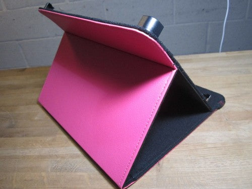 9.7" D Pink PU Leather Multi Angle Stand Carry Case for Android Tablet
