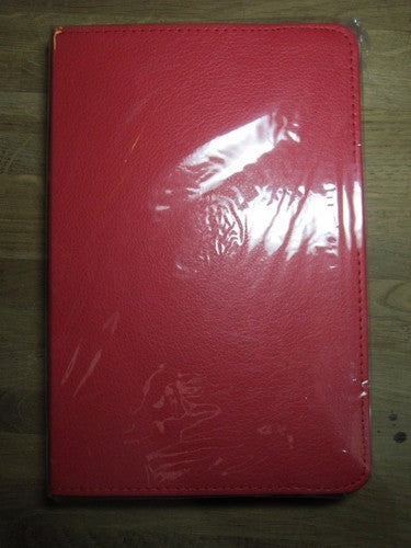 7" Red PU Leather Multi Angle Stand Carry Case for Android Touchscreen Tablet