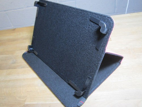 9" D Pink PU Leather Multi Angle Stand Carry Case for Android Touchscreen Tablet