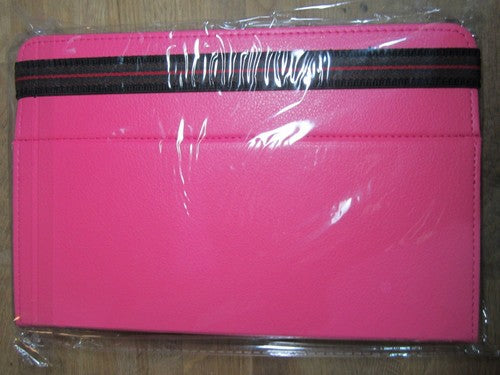 9" D Pink PU Leather Multi Angle Stand Carry Case for Android Touchscreen Tablet