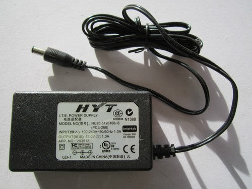Genuine HYT I.T.E Power Supply 12.0V 1.0A Model No NU20-5120100-I3 AC Adaptor