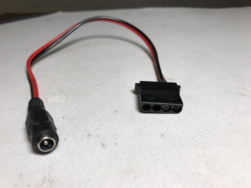 5.5mm x 2.1mm DC Socket to Male Molex 4 Pin Connector Wire Lead