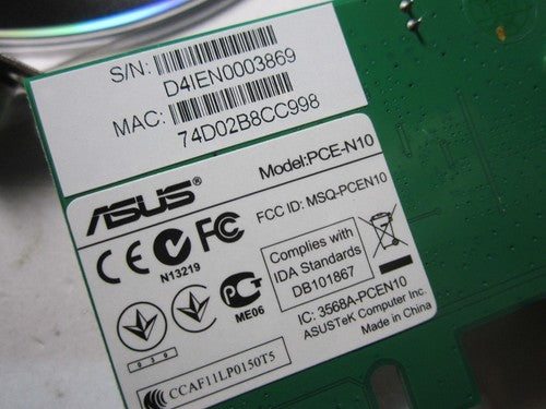 ASUS PCE-N10 Wireless N150 PCI Express Adapter Card