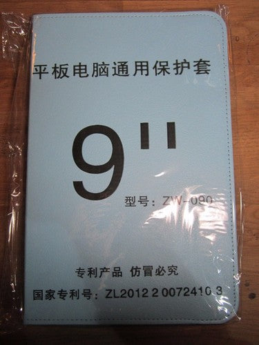 9" Blue PU Leather Multi Angle Stand Carry Case for Android Touchscreen Tablet