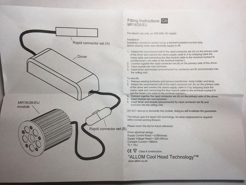 White 90mm Tilt Fitted 5 x LED Ceiling Downlight Spotlight with 22V 580mA Driver