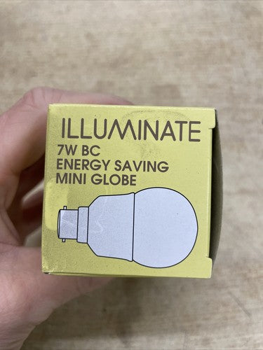 9 x ILLUMINATE 7W BC ENERGY SAVING MINI GLOBE BULB 300 lumen BAYONET CONNECTION