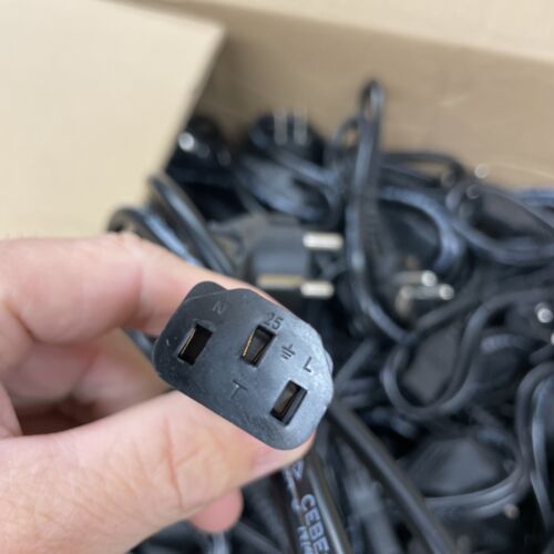 50 X Bulk Joblot EU 2 Pin Schuko Kettle C13 Power Cable Lead