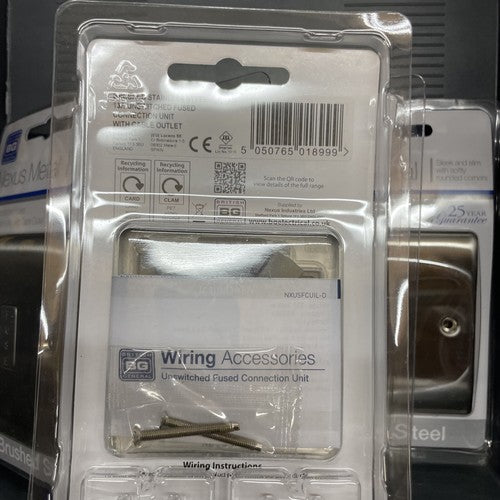 BG British General Nexus Metal 13A Unswitched Fused Connection Unit W Cable Out