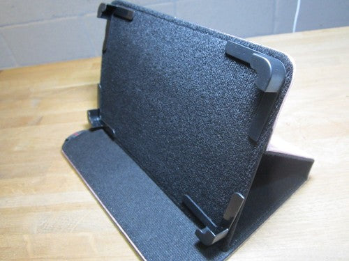 7" L Pink PU Leather Multi Angle Stand Carry Case for Android Touchscreen Tablet