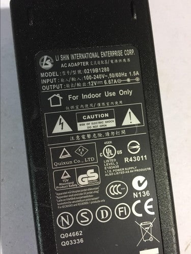Replacement for 12V 6.67A 80W AC-DC ITE Adaptor Power Supply for Lacie NAS