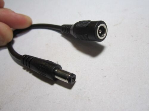 5.5mm x 2.1mm Female DC Lead to 5.5mm x 2.1mm Male with THIN PLASTIC CONNECTOR