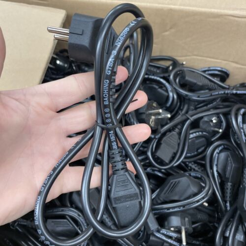 50 X Bulk Joblot EU 2 Pin Schuko Kettle C13 Power Cable Lead