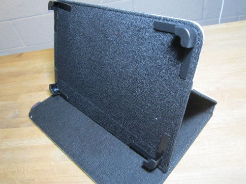 9" White PU Leather Multi Angle Stand Carry Case for Android Touchscreen Tablet