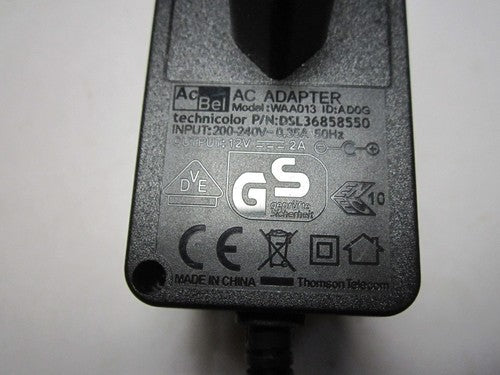 EU 12V 2A AC BEL AC ADAPTER WAA013 ADOG DSL36858550 POWER SUPPLY