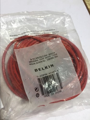 Red 10m Ethernet RJ45 Network CAT5e Patch Lead Cable