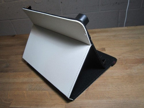 8" White PU Leather Multi Angle Stand Carry Case for Android Touchscreen Tablet