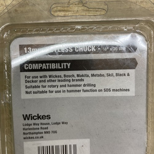 Wickes 13mm Keyless Chuck 215713