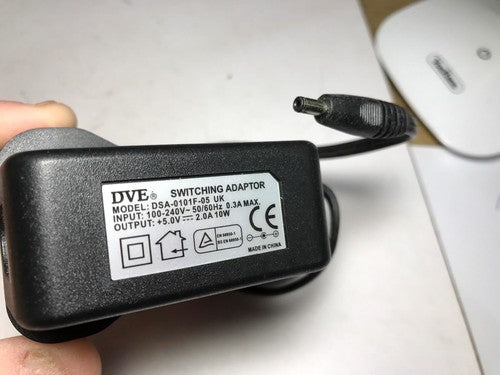 Genuine 5.0V 2.0A 10W DVE Switching Adaptor Power Supply Model DSA-010F-05 UK