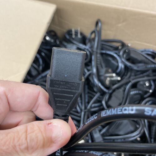 50 X Bulk Joblot EU 2 Pin Schuko Kettle C13 Power Cable Lead