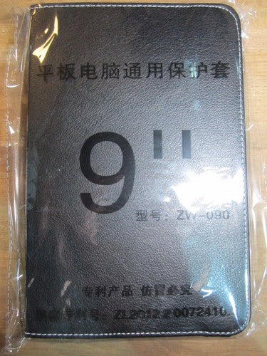 9" Black PU Leather Multi Angle Stand Carry Case for Android Touchscreen Tablet