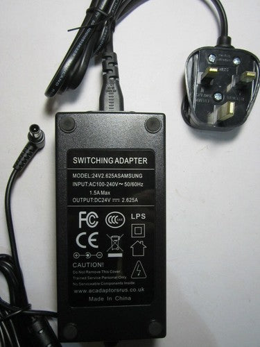 Replacement Samsung 24V 2.62A 63W A6324_DSM HW-H751 Wireless Multiroom Soundbar